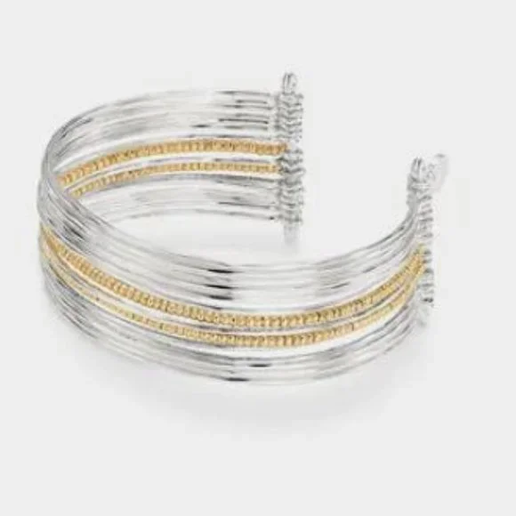Stella & Dot - Rhett Cuff, silver - Picture 4 of 4